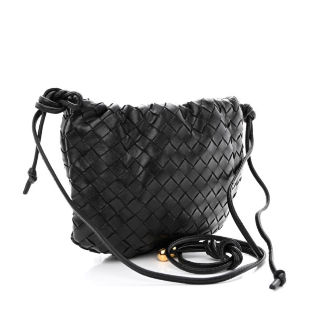 Bottega Veneta Black Woven Crossbody Bag Bottega Veneta Black Woven Crossbody Bag
